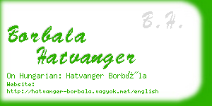 borbala hatvanger business card
